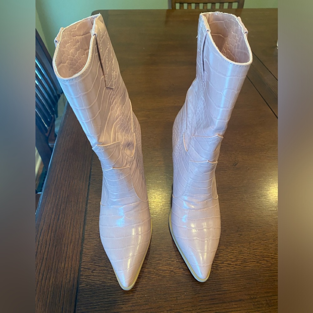Western Inspired Wedge Cowgirl Boots